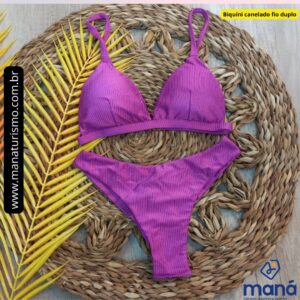 Biquíni Canelado Fio Duplo - Fúcsia - Tamanho G